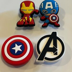 Crocs Marvel & Captain America gems charms jibbitz 4  shoe charms accessories
